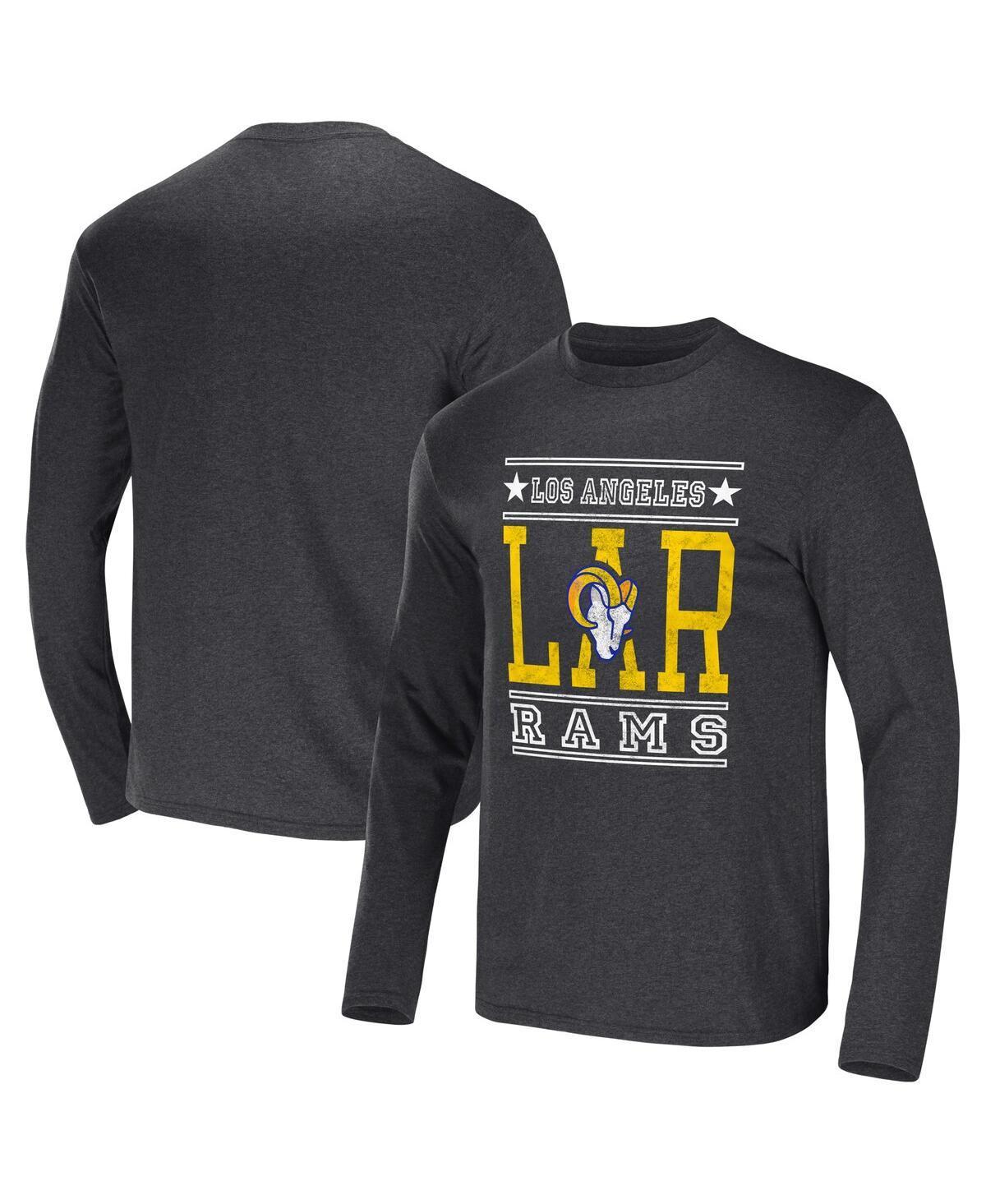 Men's NFL x Darius Rucker Collection by Fanatics Heathered Charcoal Los Angeles Rams Long Sleeve T-Shirt, Size: 3XL Product Image