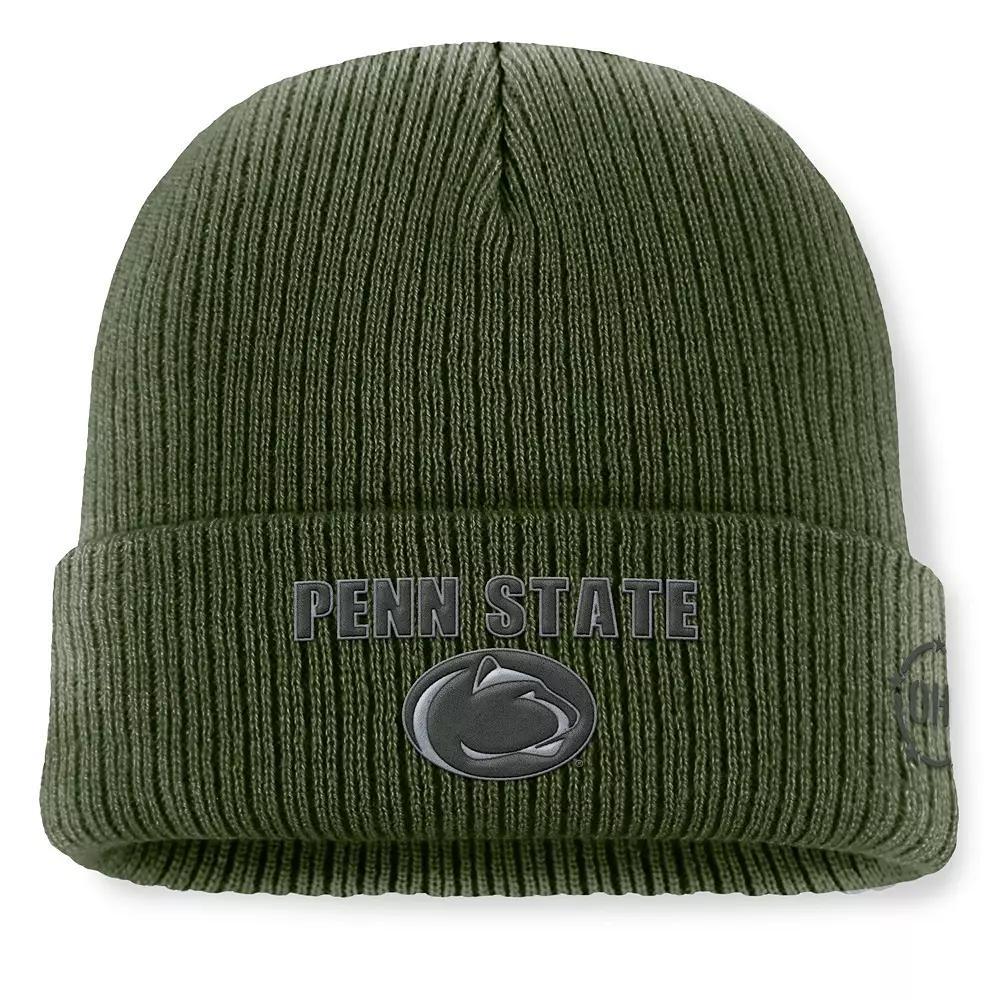 Men's Top of the World Green Penn State Nittany Lions OHT Military Appreciation Badge Cuffed Knit Hat Product Image