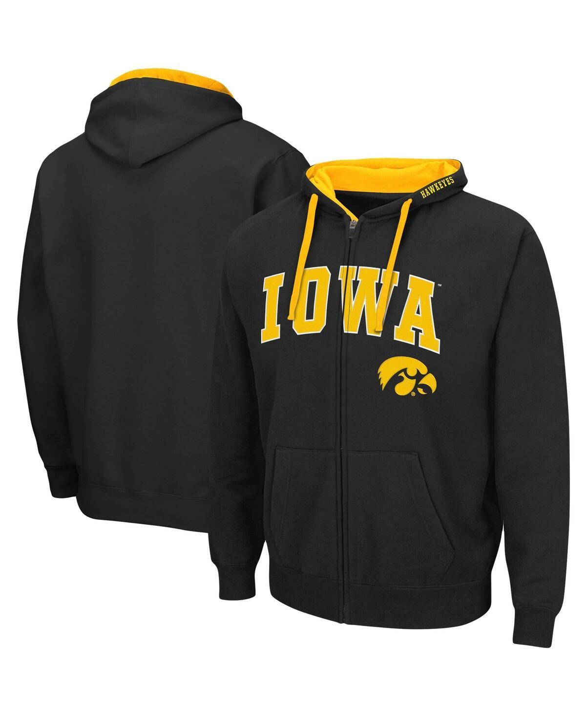 Men's Colosseum Black Iowa Hawkeyes Big & Tall Full-Zip Hoodie, Size: 6XB Product Image