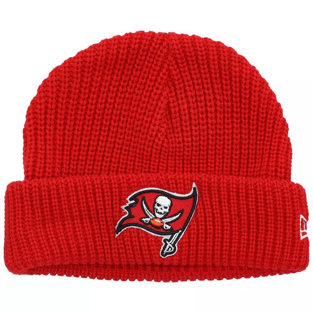 Men's New Era Red Tampa Bay Buccaneers Fisherman Skully Cuffed Knit Hat Product Image