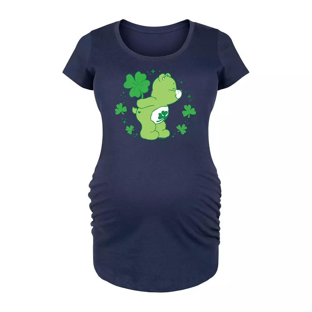Maternity Care Bears Shamrock Graphic Graphic Tee, Womens Blue Product Image