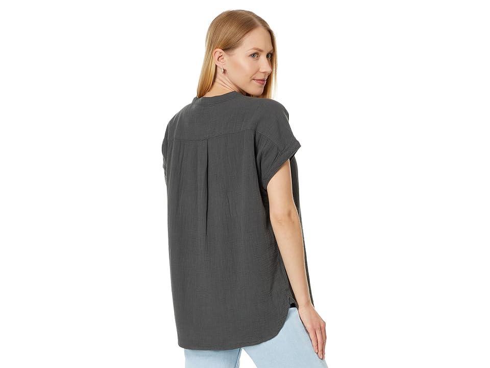 Faherty Dream Organic Cotton Gauze Short Sleeve Desmond Top Product Image