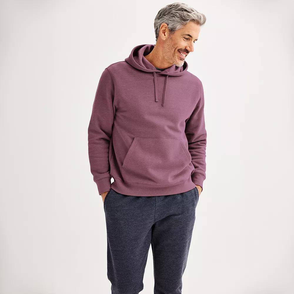 Men's Tek Gear® Ultra Soft Fleece Hoodie, Size: Small, Red Ice Product Image