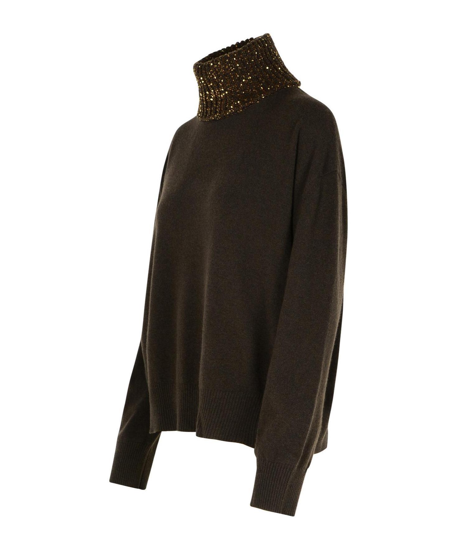 FABIANA FILIPPI Long-sleeved Sweater In Brown Product Image