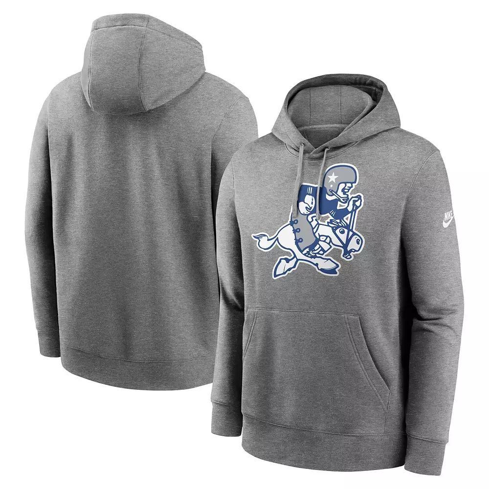 Men's Nike Heather Charcoal Dallas Cowboys Rewind Retro Joe Club Pullover Hoodie, Size: 4XL Product Image