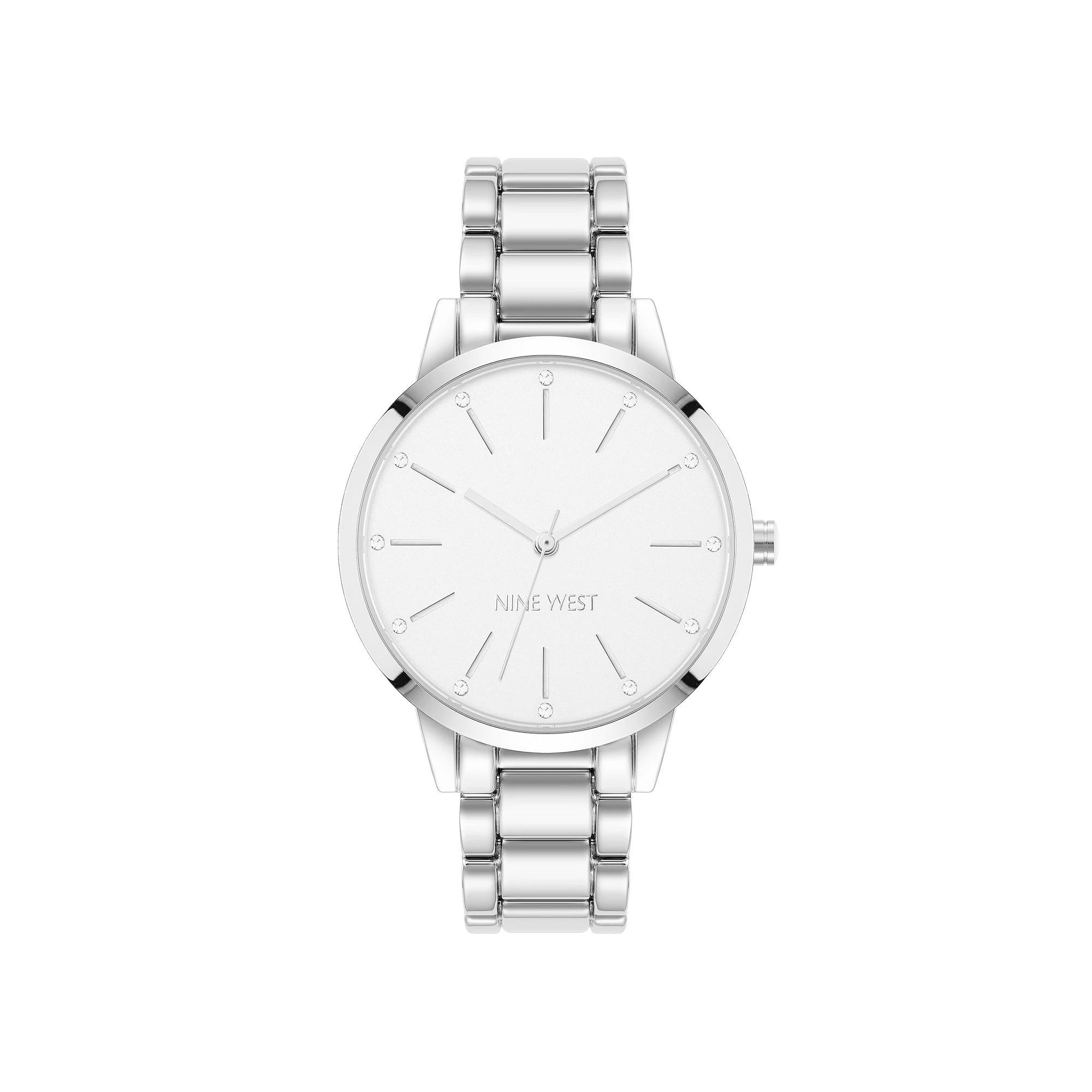 Nine West Women's Polished Bracelet Watch, Size: 36MM, Silver Product Image