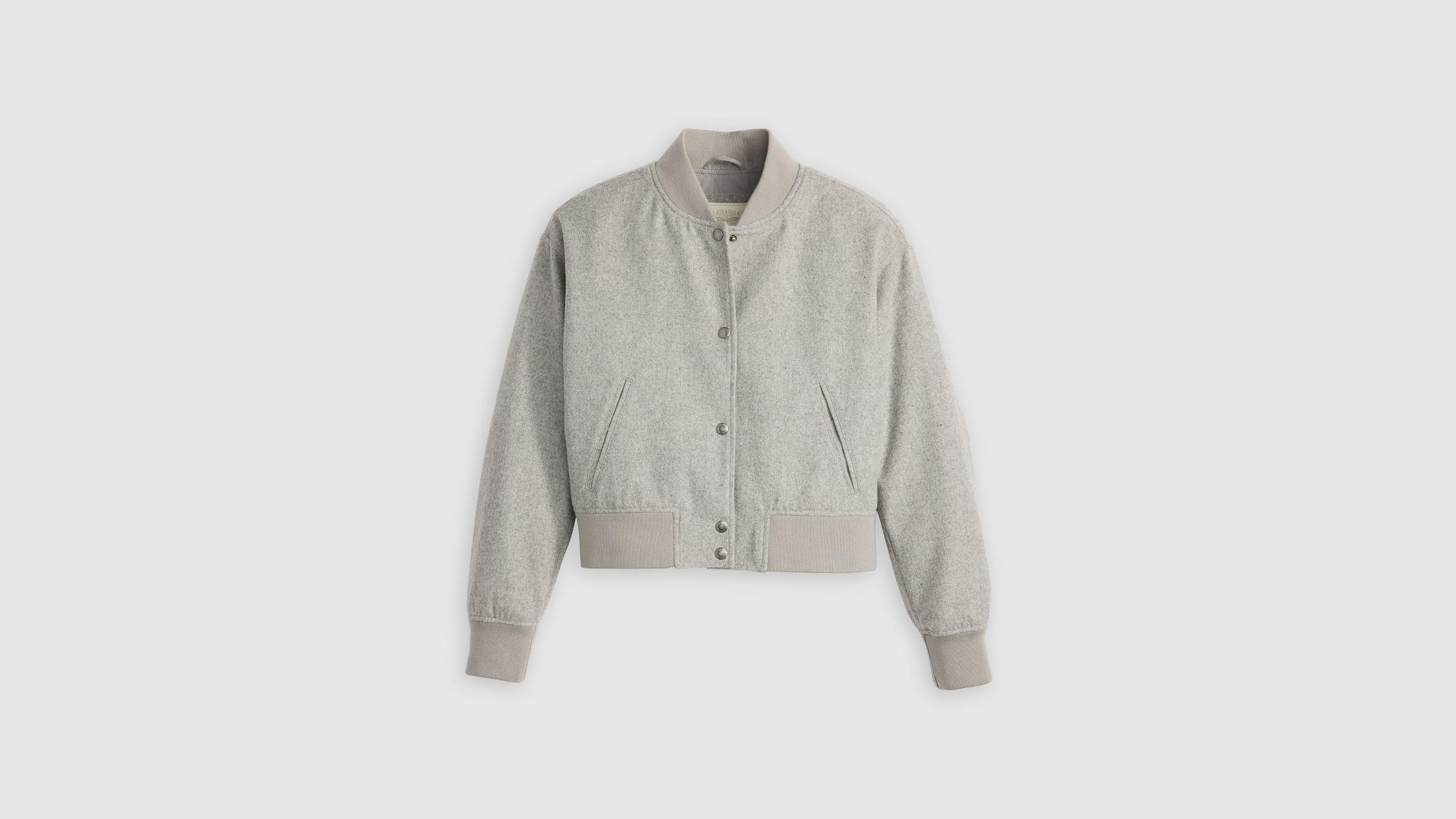 Cropped Varsity Bomber Jacket Product Image