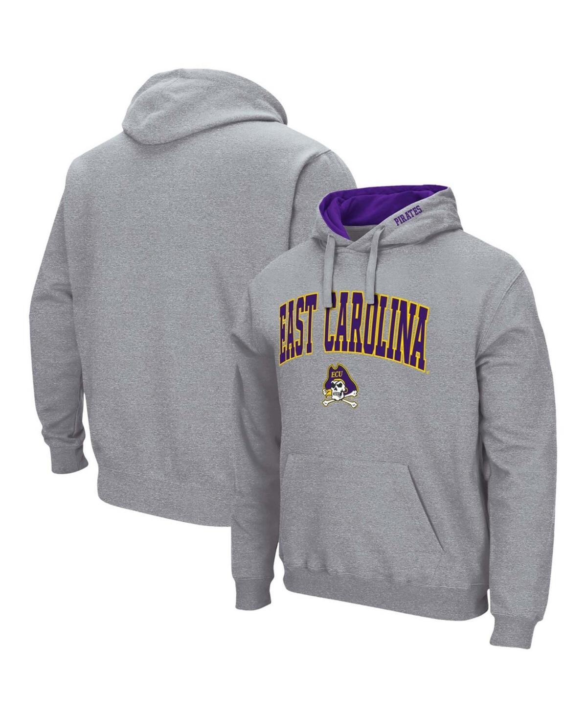 Men's Colosseum Heathered Gray Illinois State Redbirds Arch & Logo 3.0 Pullover Hoodie, Size: Medium, Ils Grey Product Image