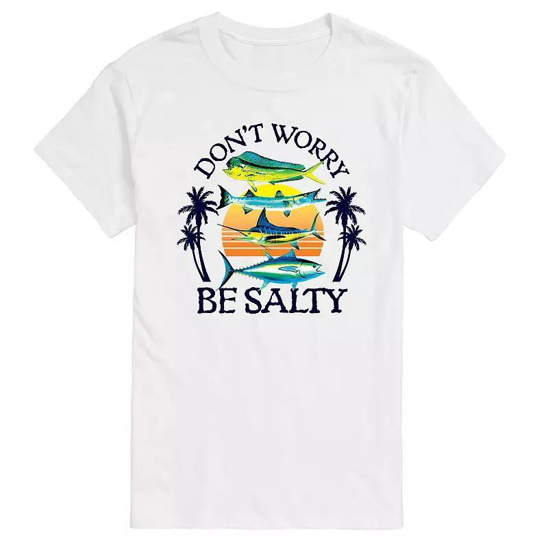 Big & Tall Dont Worry Be Salty Graphic Tee, Mens Product Image