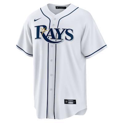 Men's Nike Junior Caminero White Tampa Bay Rays Home Replica Player Jersey, Size: 2XL Product Image