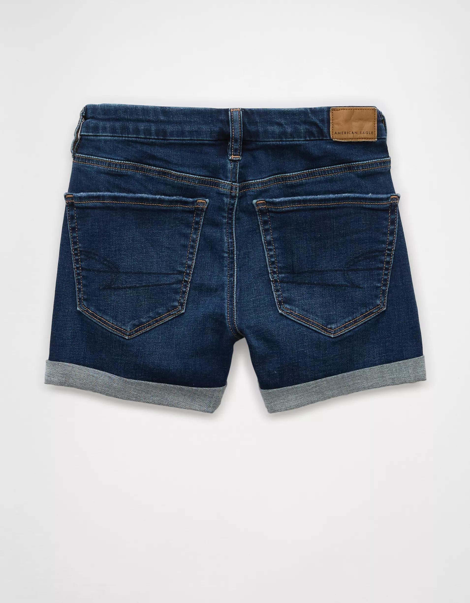 AE Next Level Curvy Low-Rise Denim Midi Short Product Image
