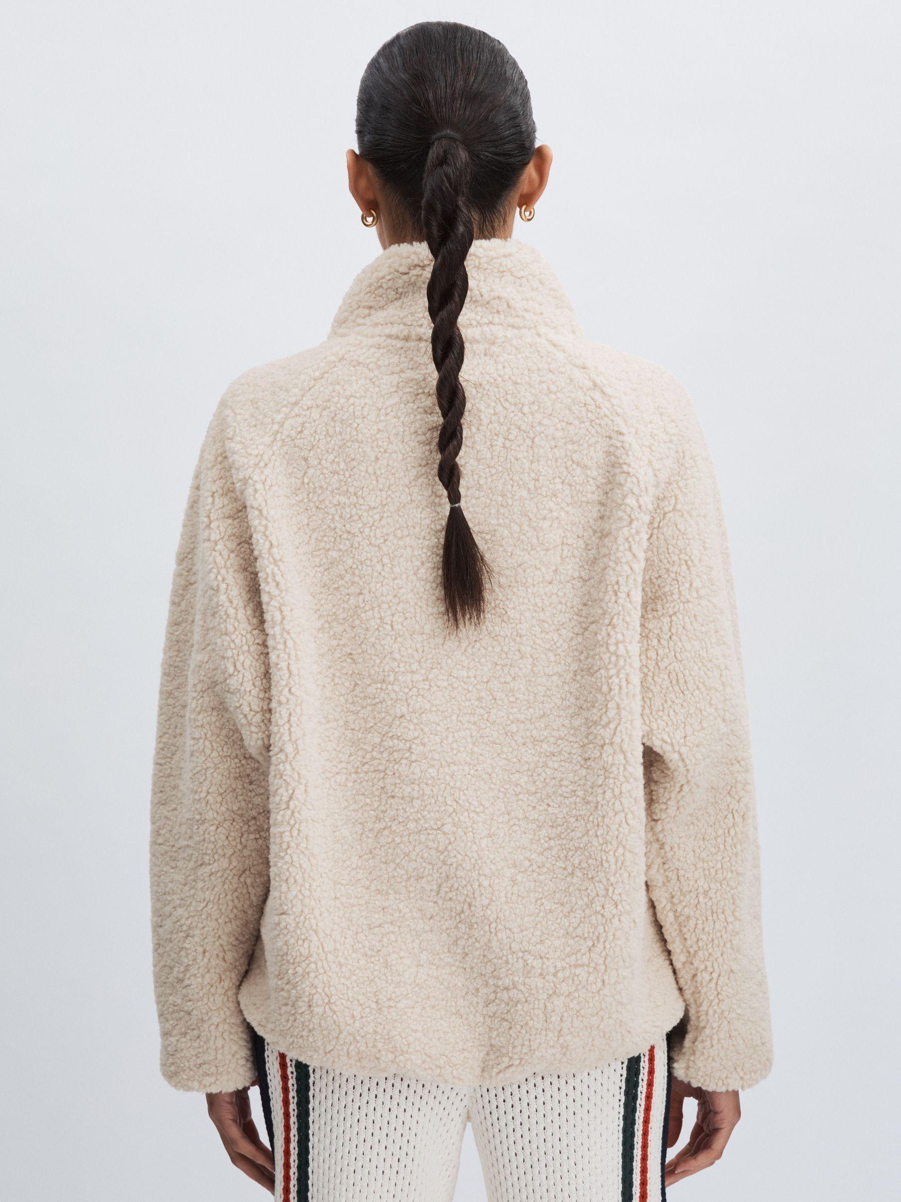 Press Stud Fleece Sweatshirt in Natural Product Image