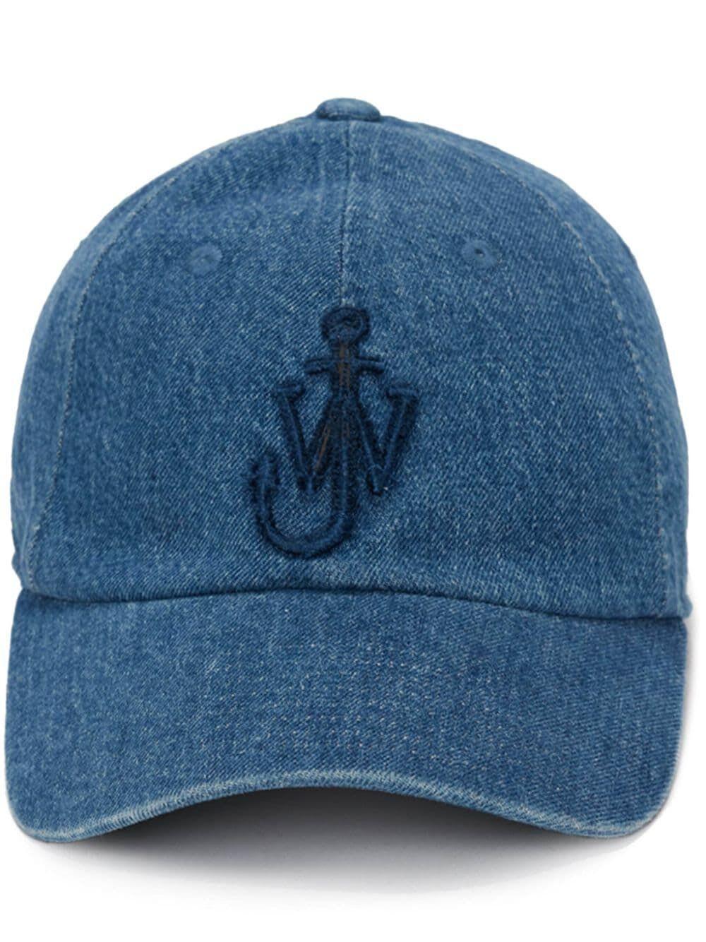 JW ANDERSON Logo-embroidered Denim Cap In Blue Product Image