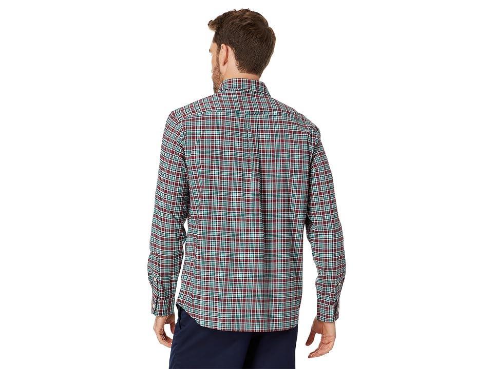 Vineyard Vines Plaid On-The-Go Brrr Shirt (Plaid Crimson) Men's Clothing Product Image