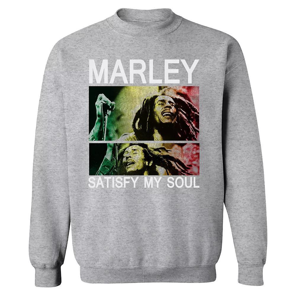 Men's Bob Marley Satisfy My Soul Sweatshirt, Size: Large, Sport Gray Product Image