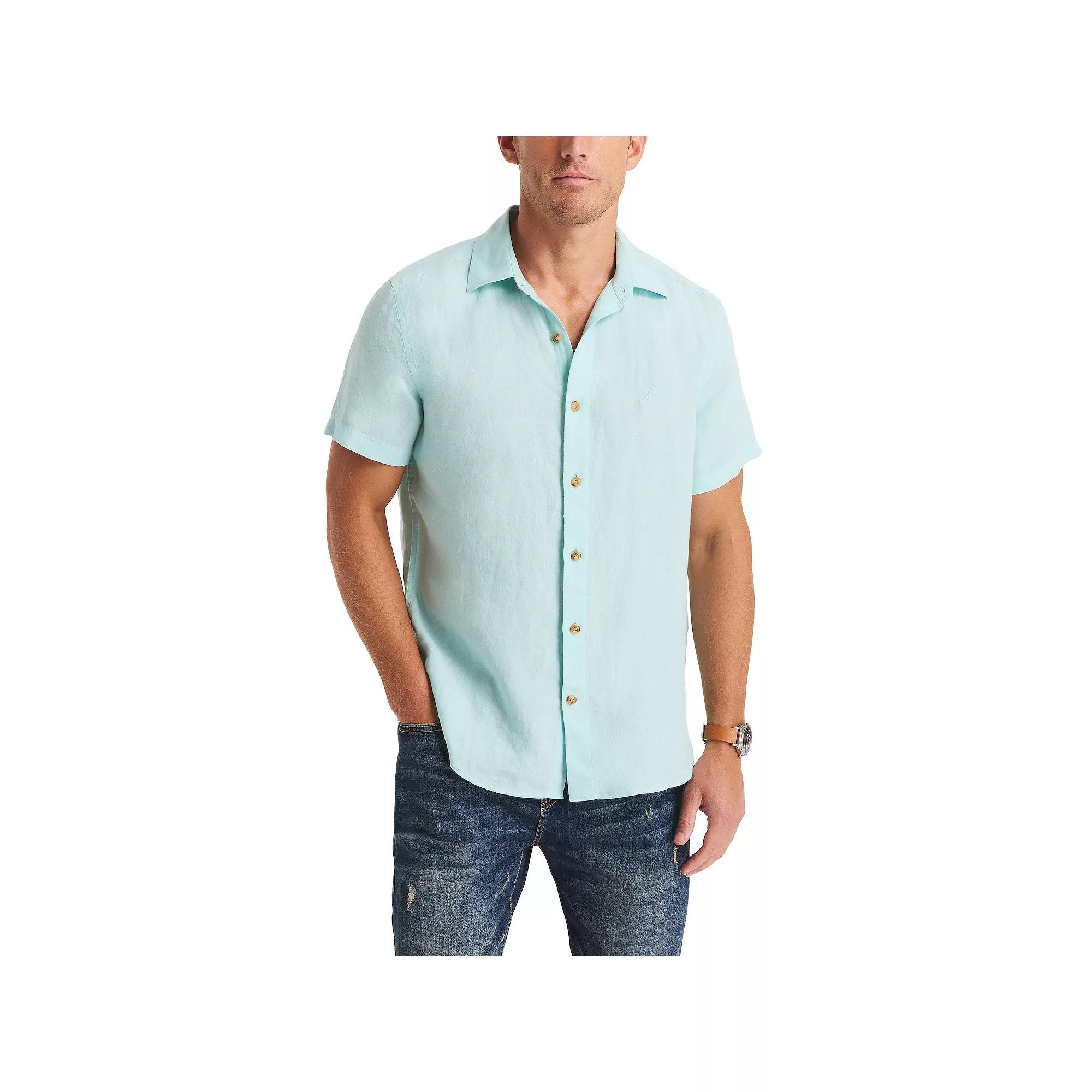 Mens Nautica Linen Short-Sleeve Shirt Product Image