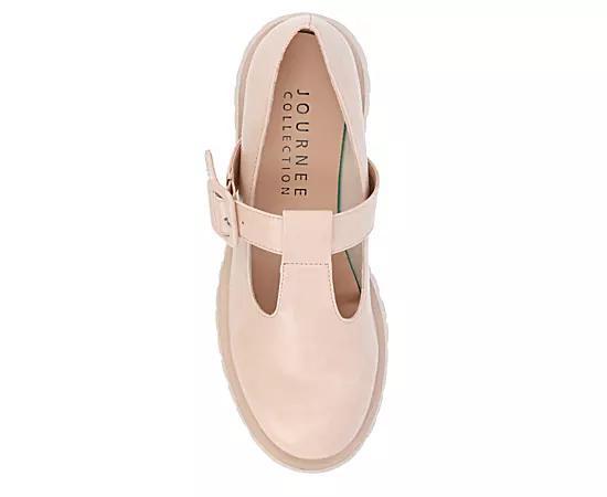 Journee Suvi Tru Comfort Foam Womens Mary Jane Flats Ivory Product Image