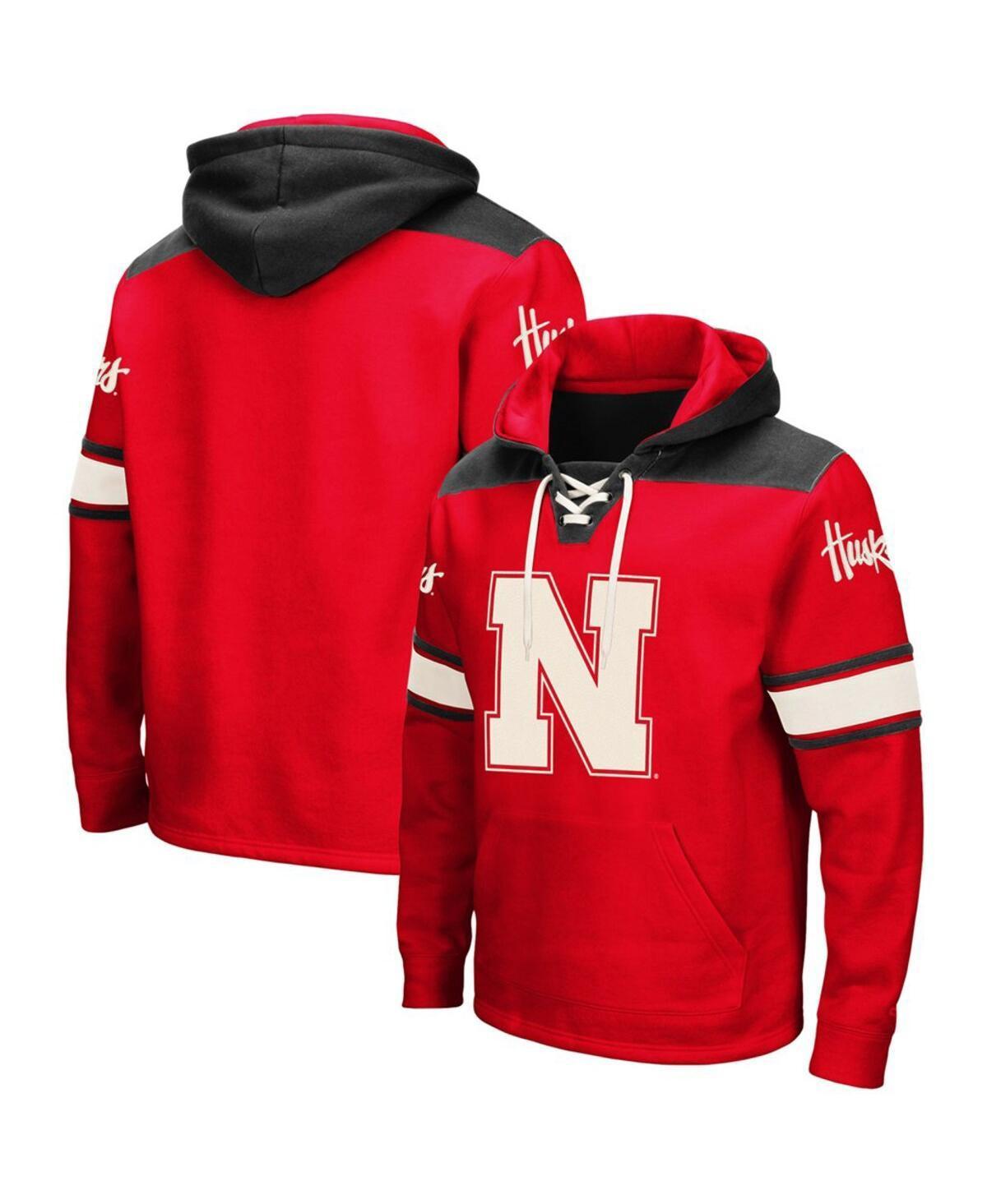 Men's Colosseum Scarlet Nebraska Huskers 2.0 Lace-Up Pullover Hoodie, Size: Small, Red Product Image