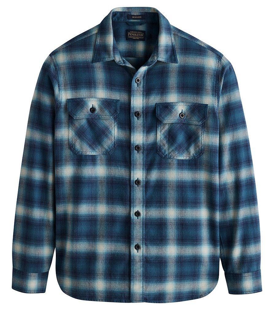Pendleton Burnside Ombre Plaid Long Sleeve Woven Shirt Product Image