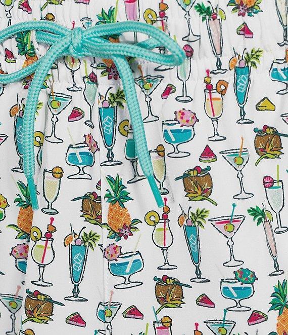 Caribbean Big & Tall Beach Drinks 6#double; Swim Trunks Product Image