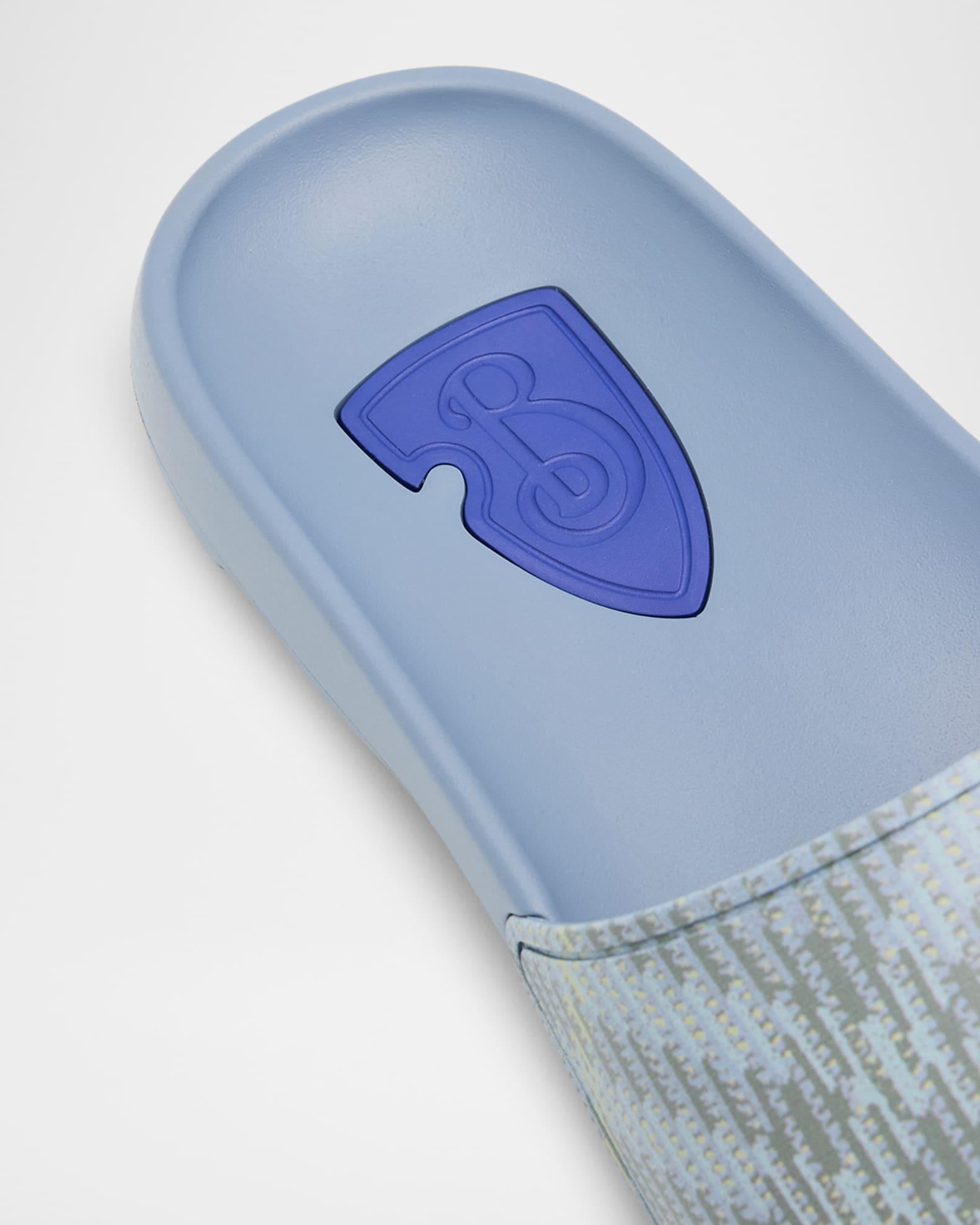 Mens Check Slide Sandals Product Image