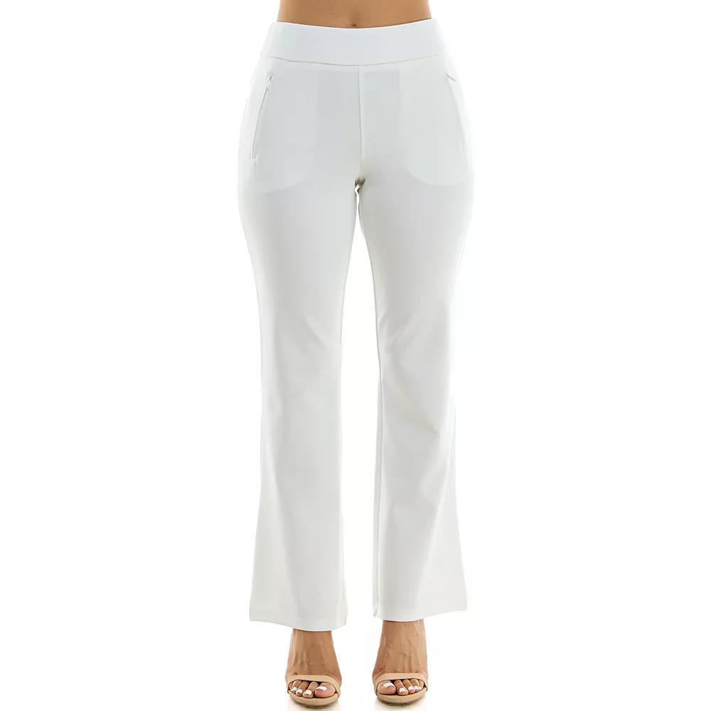 Womens Nina Leonard Classic Bell Bottom Pants Product Image