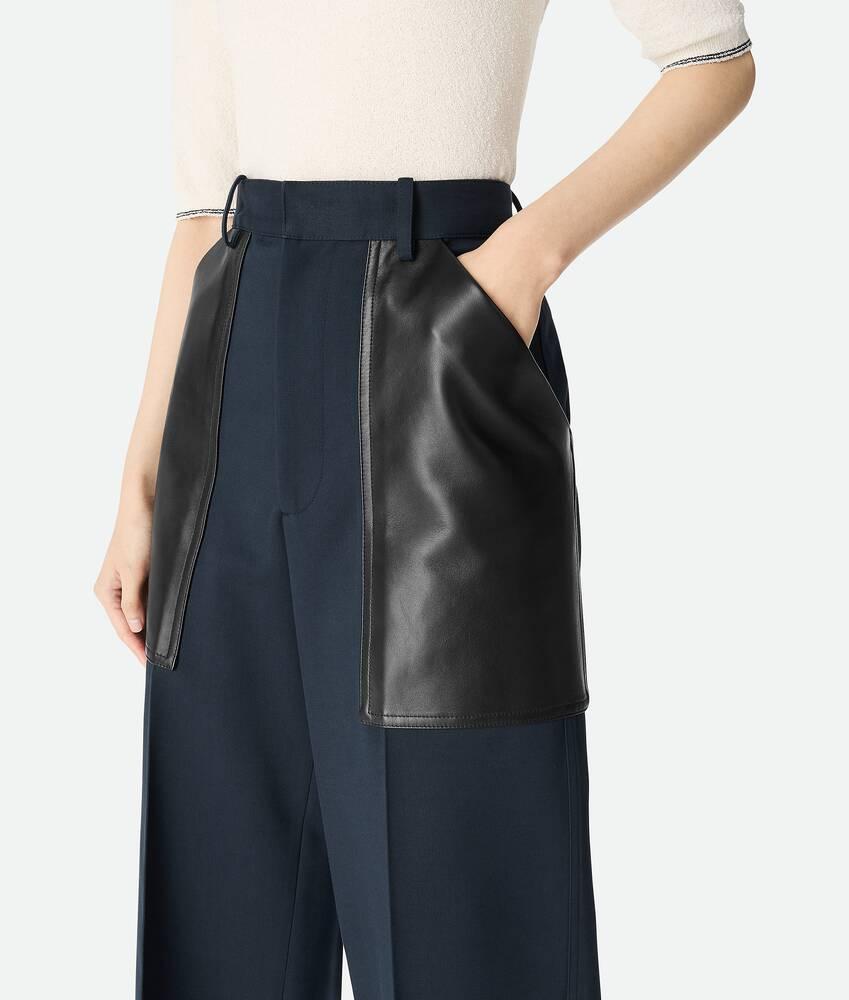 Women's Wool And Cotton Pants in Midnight blue Product Image