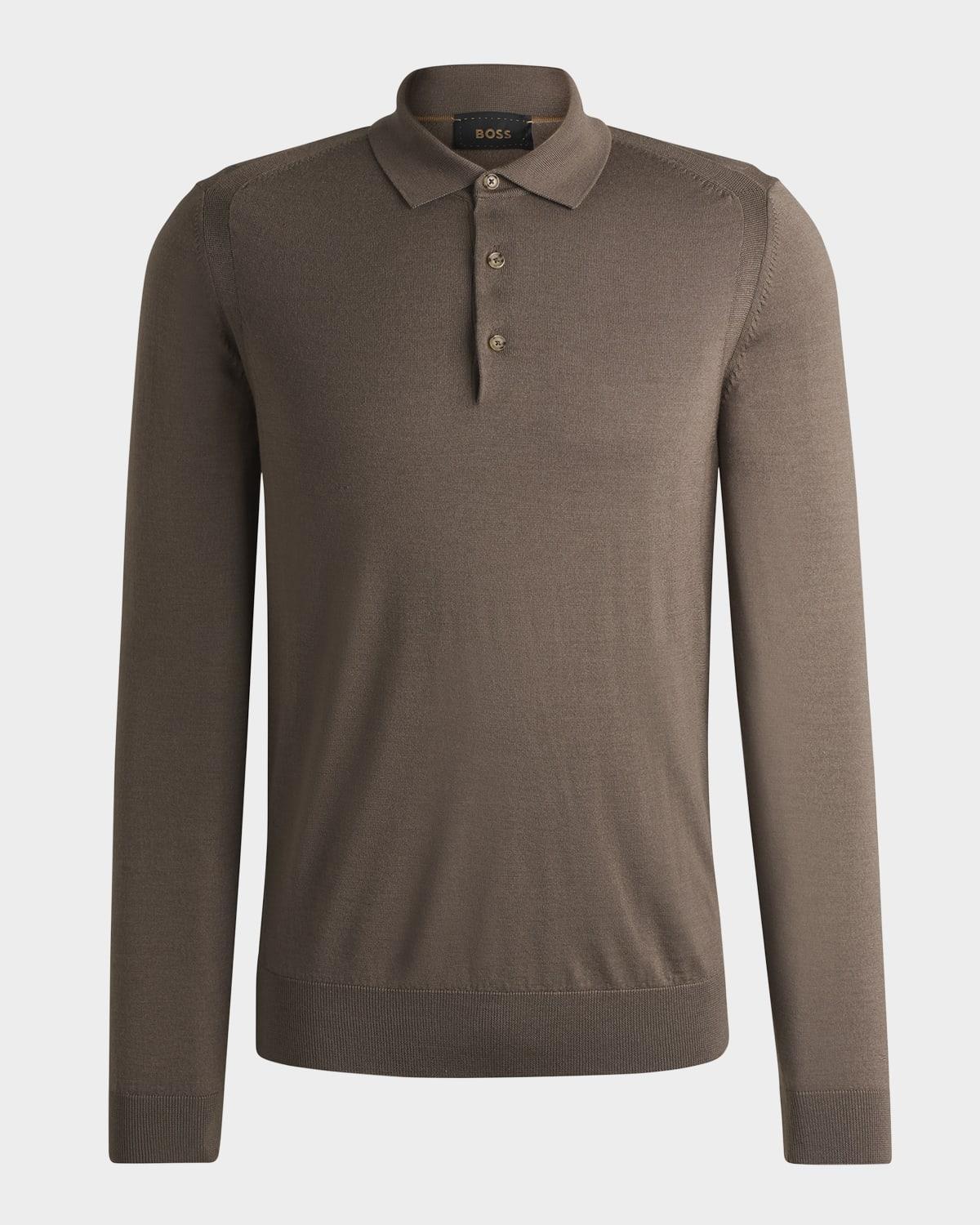 Mens Ovio Wool-Blend Polo Sweater Product Image