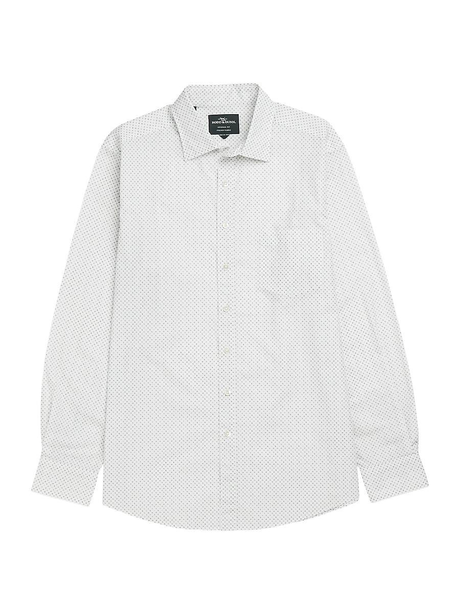 Mens Middle Peak Geometric Cotton Button-Front Shirt Product Image