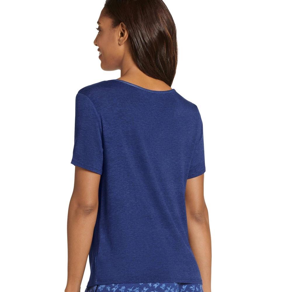 Womens Jockey Cool & Comfy Pajama Tee Teal Grey Product Image