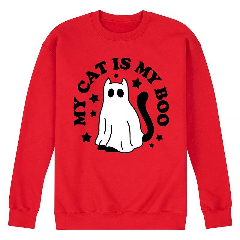Mens My Cat Is My Boo Fleece Sweatshirt Product Image