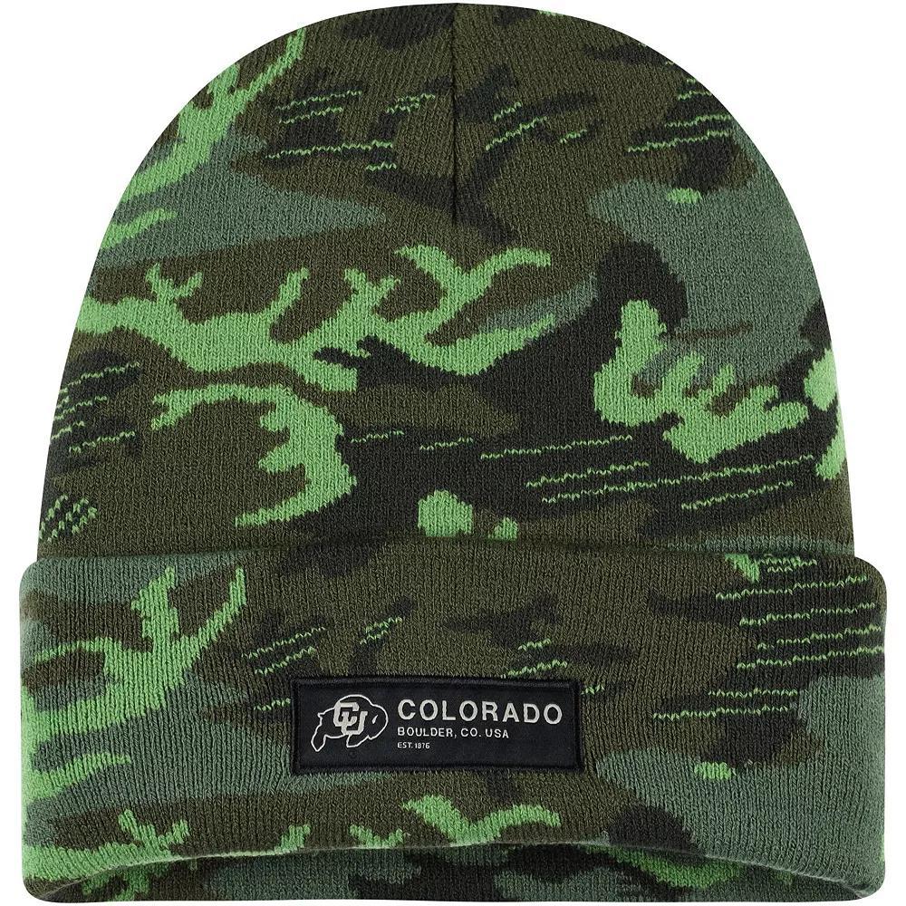 Men's Nike Camo Colorado Buffaloes Veterans Day Cuffed Knit Hat, Green Product Image