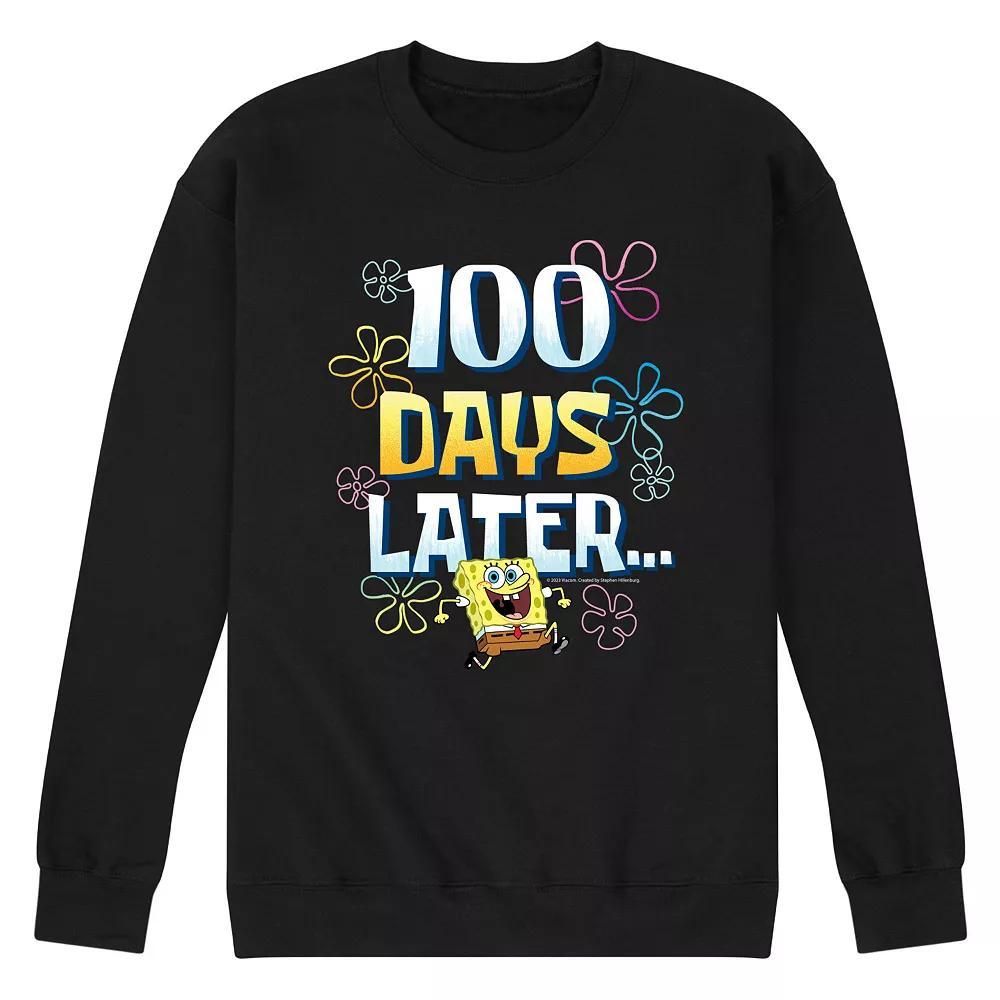 Mens SpongeBob SquarePants 100 Days Later Fleece Sweatshirt Product Image