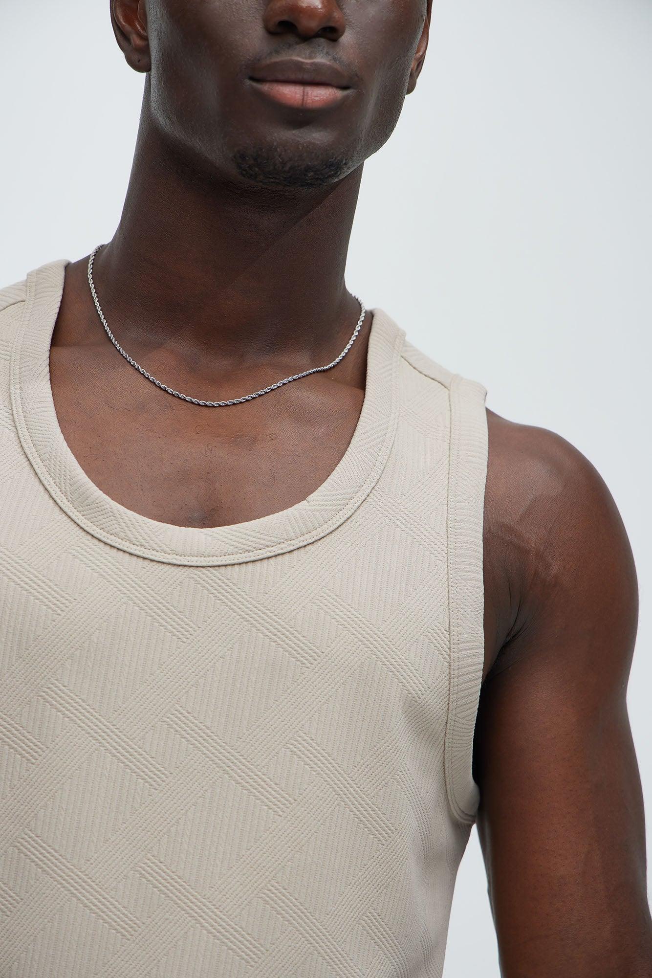 Benji Textured Tank Top - Taupe Product Image