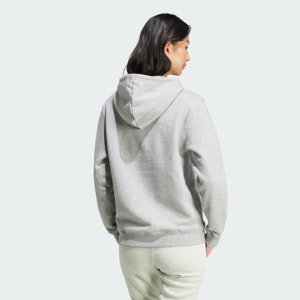 adidas Essentials Big Logo Regular Fleece Hoodie Sandy Pink XL Womens Product Image