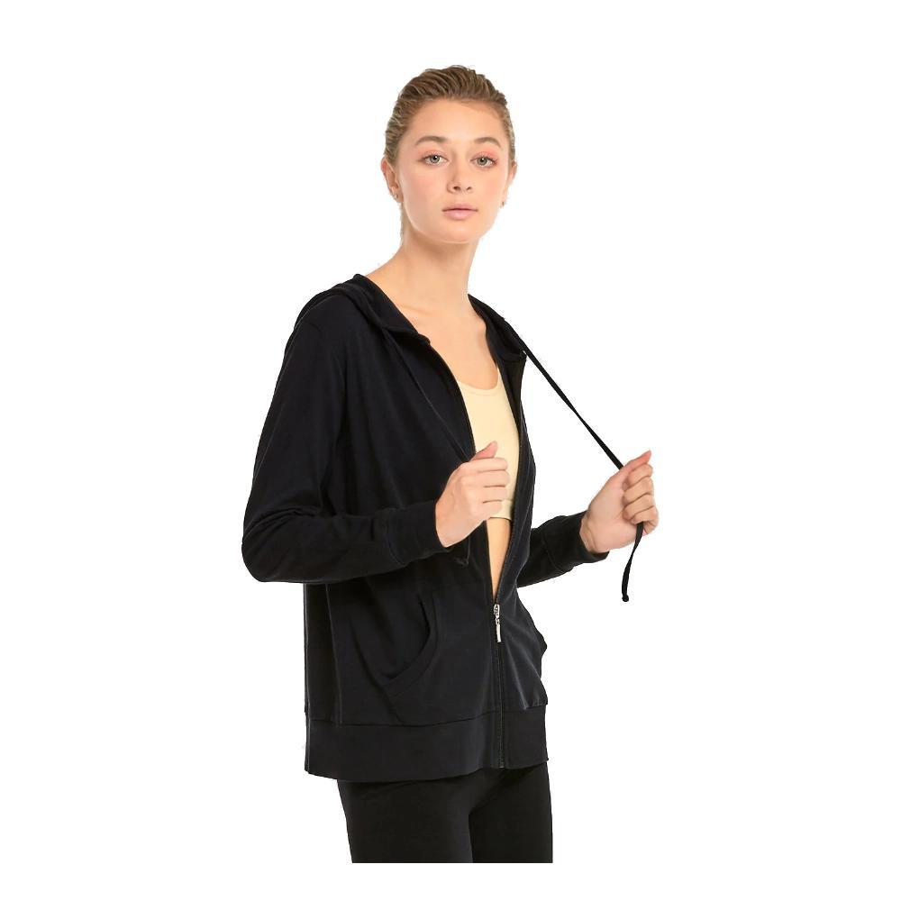 Sofra Women's Cotton Comfort Zip Up Hoodie Jersey Sweater Product Image