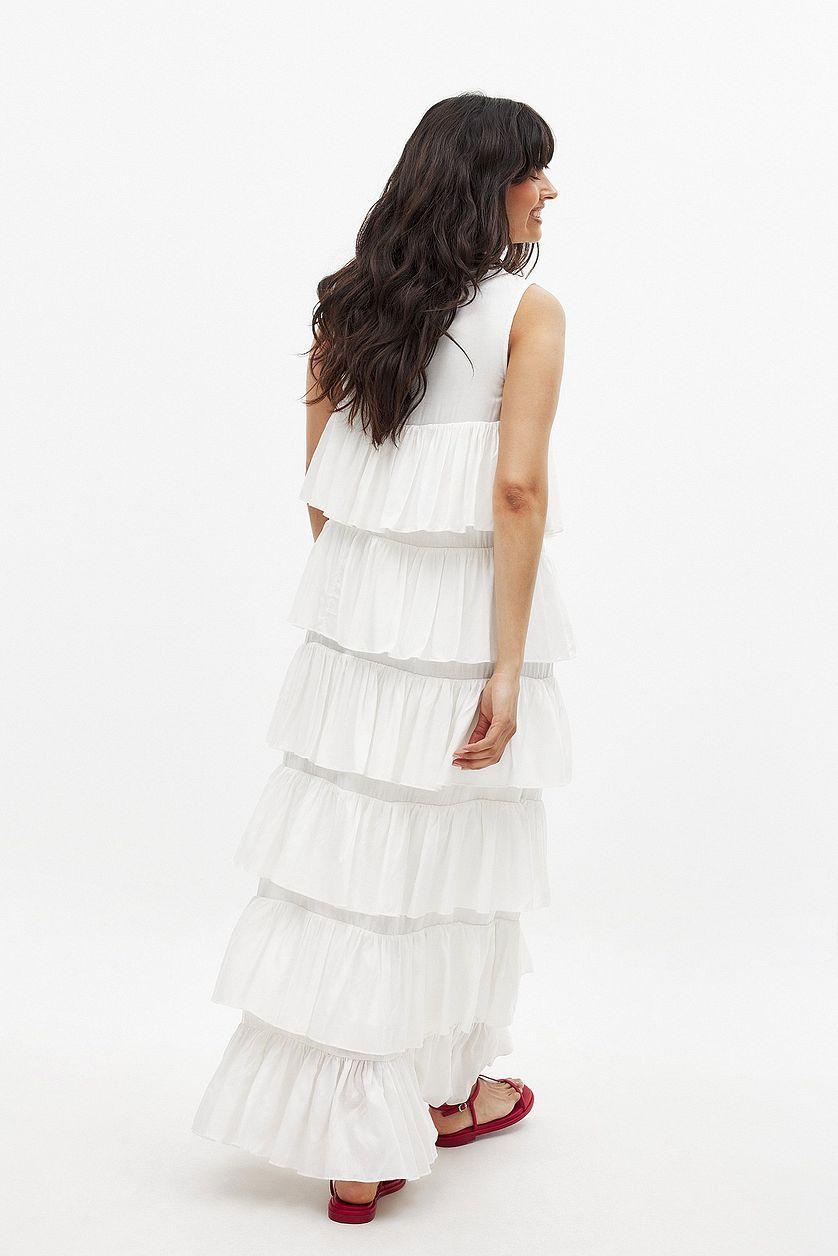 Flounce Detail Maxi Dress Product Image