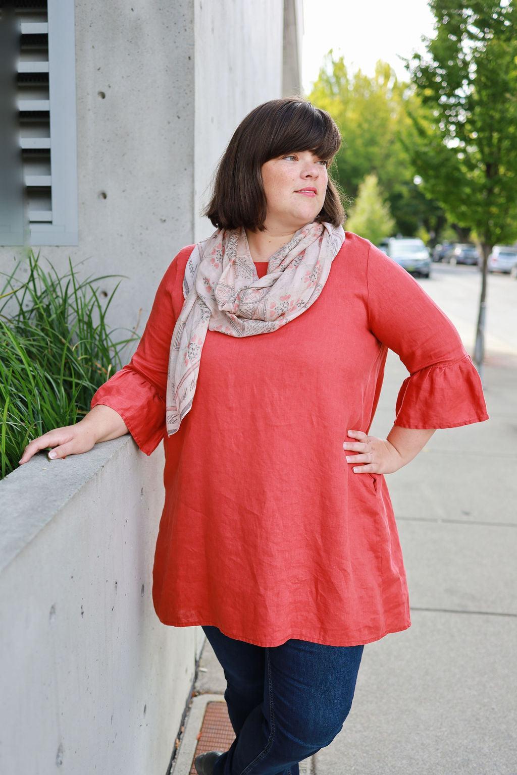 Bodacious Loverly Linen Tulip Sleeve Tunic Product Image