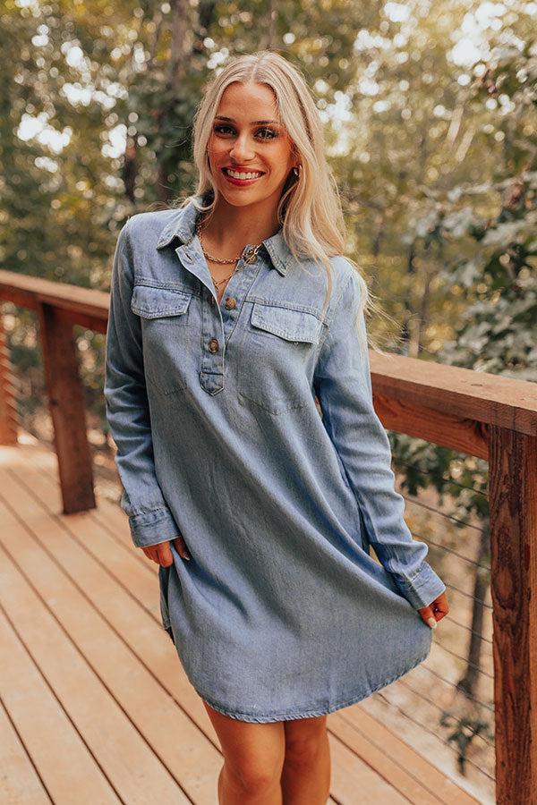 Casually Yours Denim Mini Dress Product Image