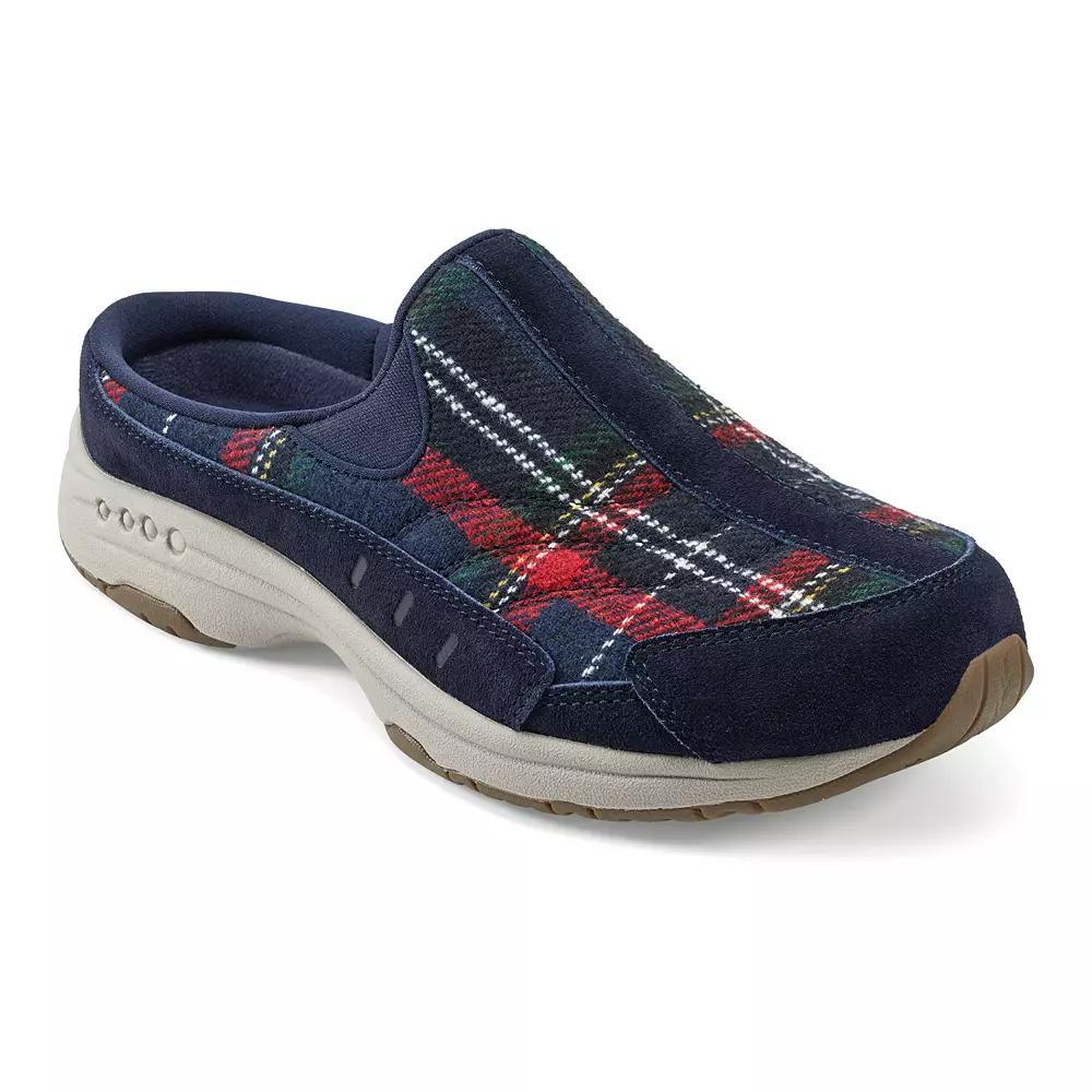 Easy Spirit Traveltime Women's Fashion Mules, Size: 5, Blue Red Plaid Team Product Image