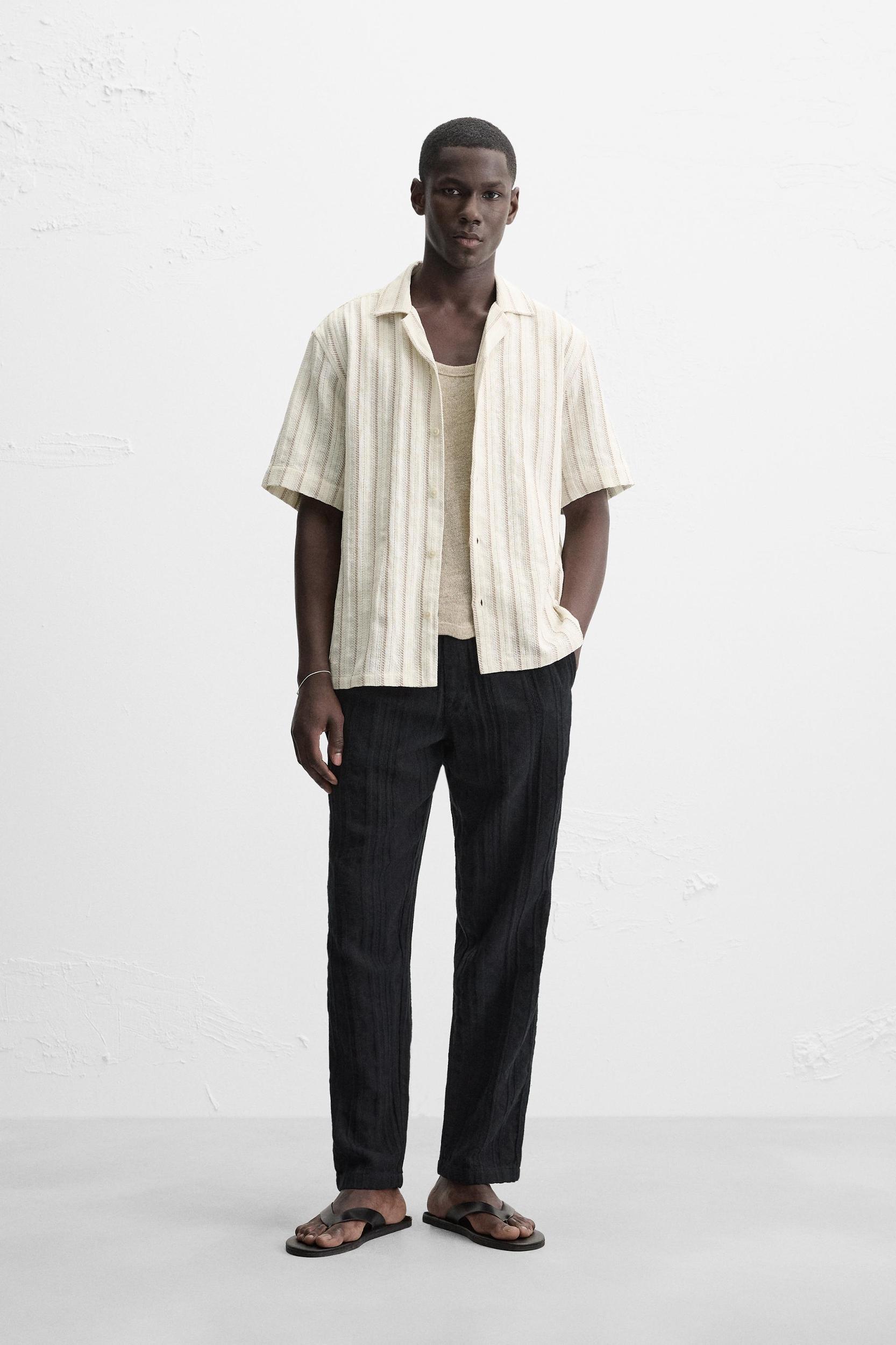 TEXTURED STRIPE SHIRT Product Image