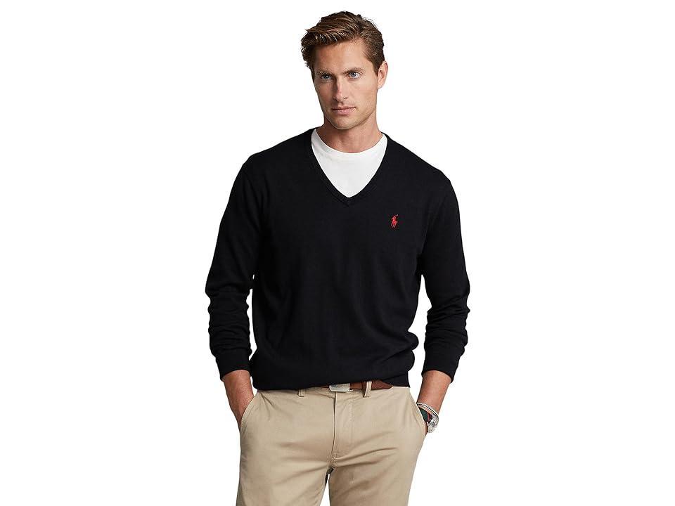 Mens Logo Cotton V-Neck Sweater Product Image