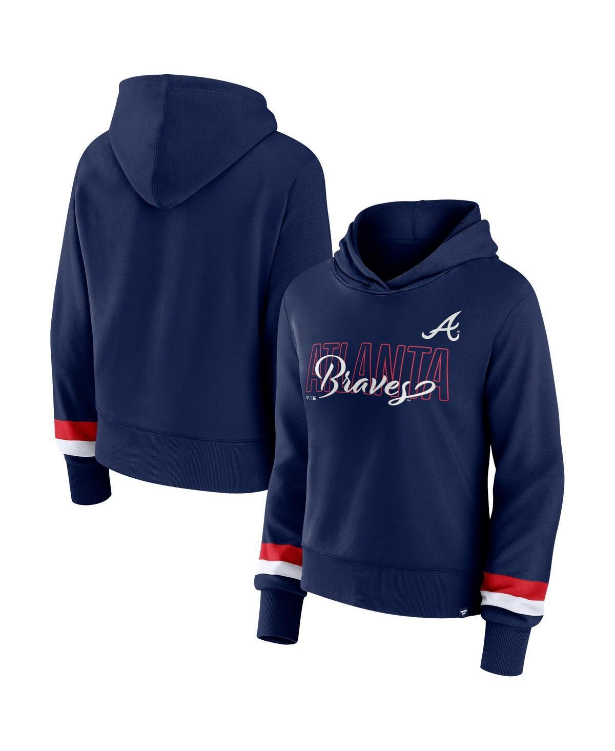 Women's Fanatics Branded  Navy New York Yankees Over Under Pullover Hoodie, Size: 3XL, Blue Product Image