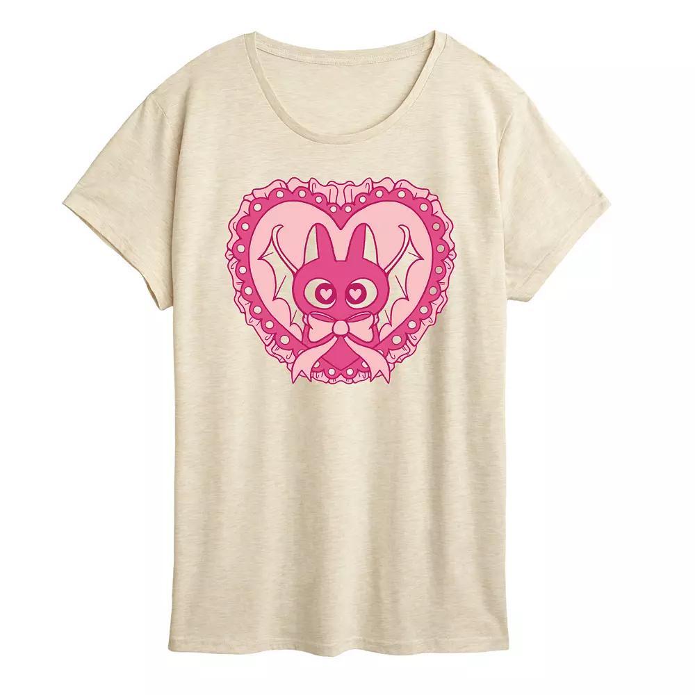 Womens Bat Cat Coquette Graphic Tee Blue Product Image