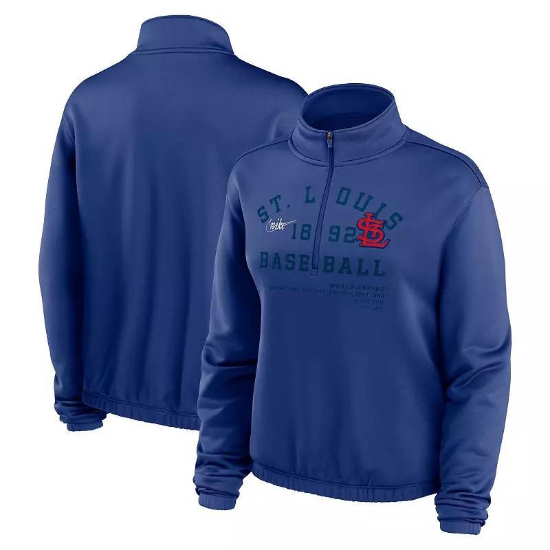 Women's Nike Navy San Diego Padres Rewind Splice Half-Zip Sweatshirt, Size: Small, Blue Product Image