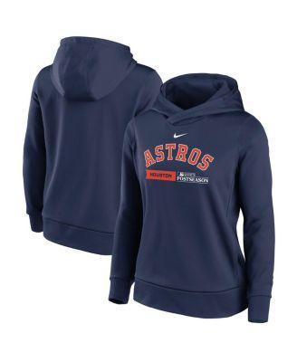 Womens Nike Navy Houston Astros 2023 Postseason Authentic Collection Dugout Fleece Pullover Hoodie Product Image