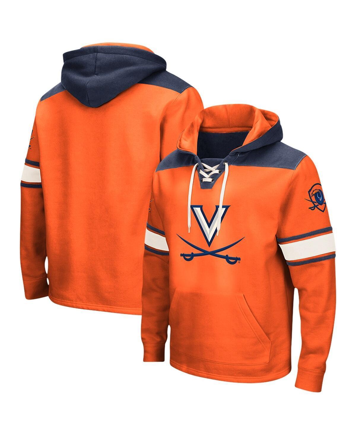 Men's Colosseum Orange Virginia Cavaliers 2.0 Lace-Up Pullover Hoodie, Size: Large Product Image