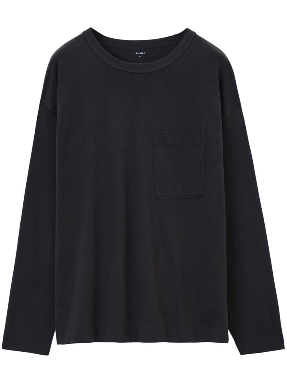 Crew-neck Long-sleeve T-shirt In Brown Product Image