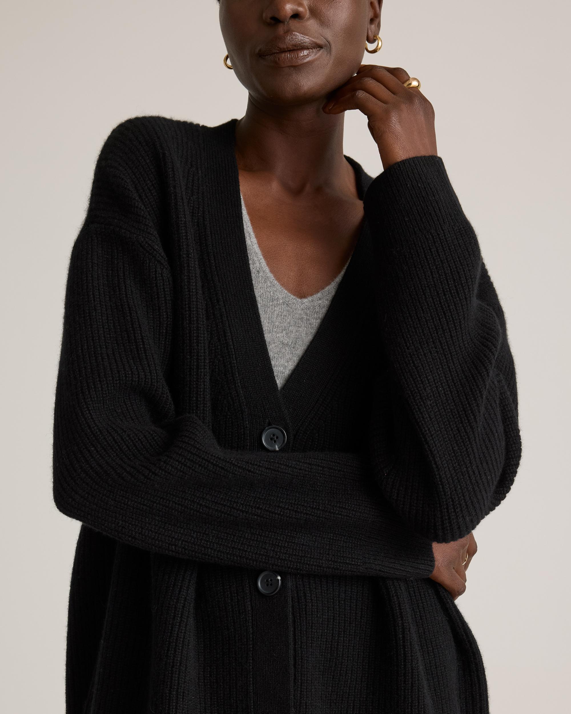 Quince | Women's Mongolian Cashmere OverSized Boyfriend Cardigan Sweater Product Image