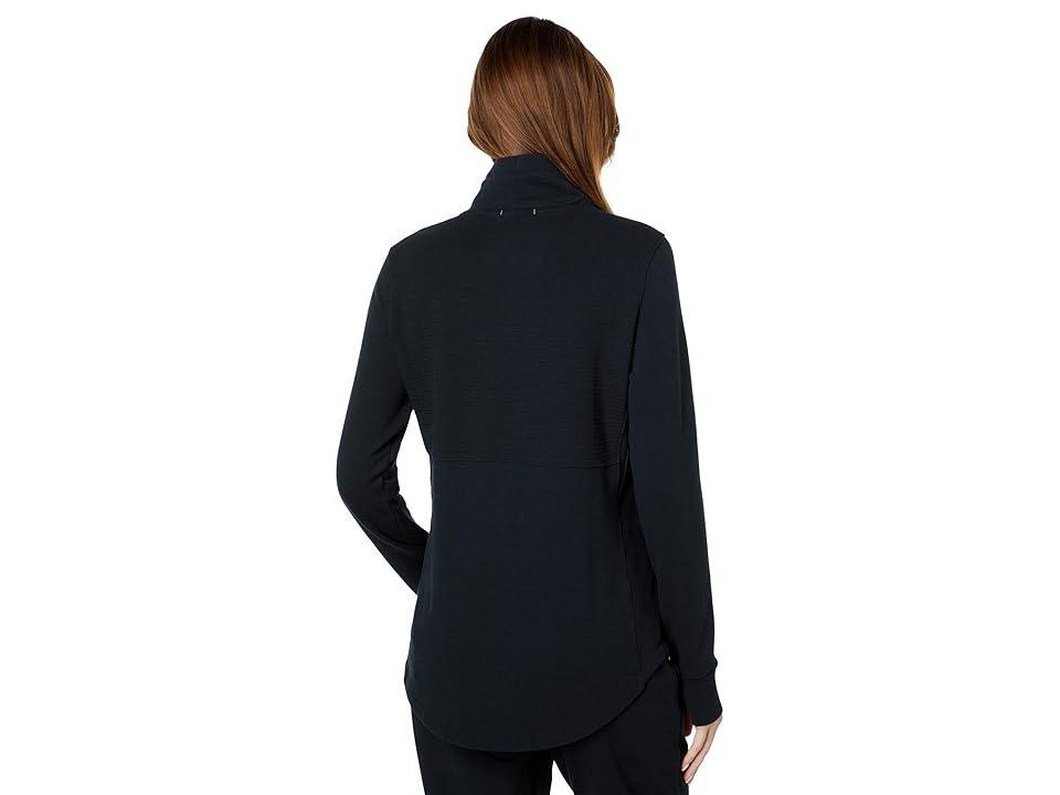 L.L.Bean Bean's Cozy Mixed Knits Pullover (Midnight ) Women's Clothing Product Image